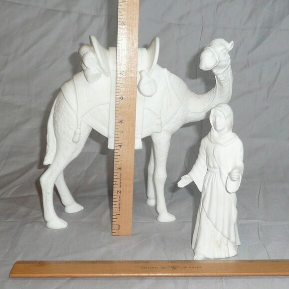 Lenox White Bisque Nativity Limited Edition Standing Camel + Trainer Bone 1991 - Picture 3 of 16